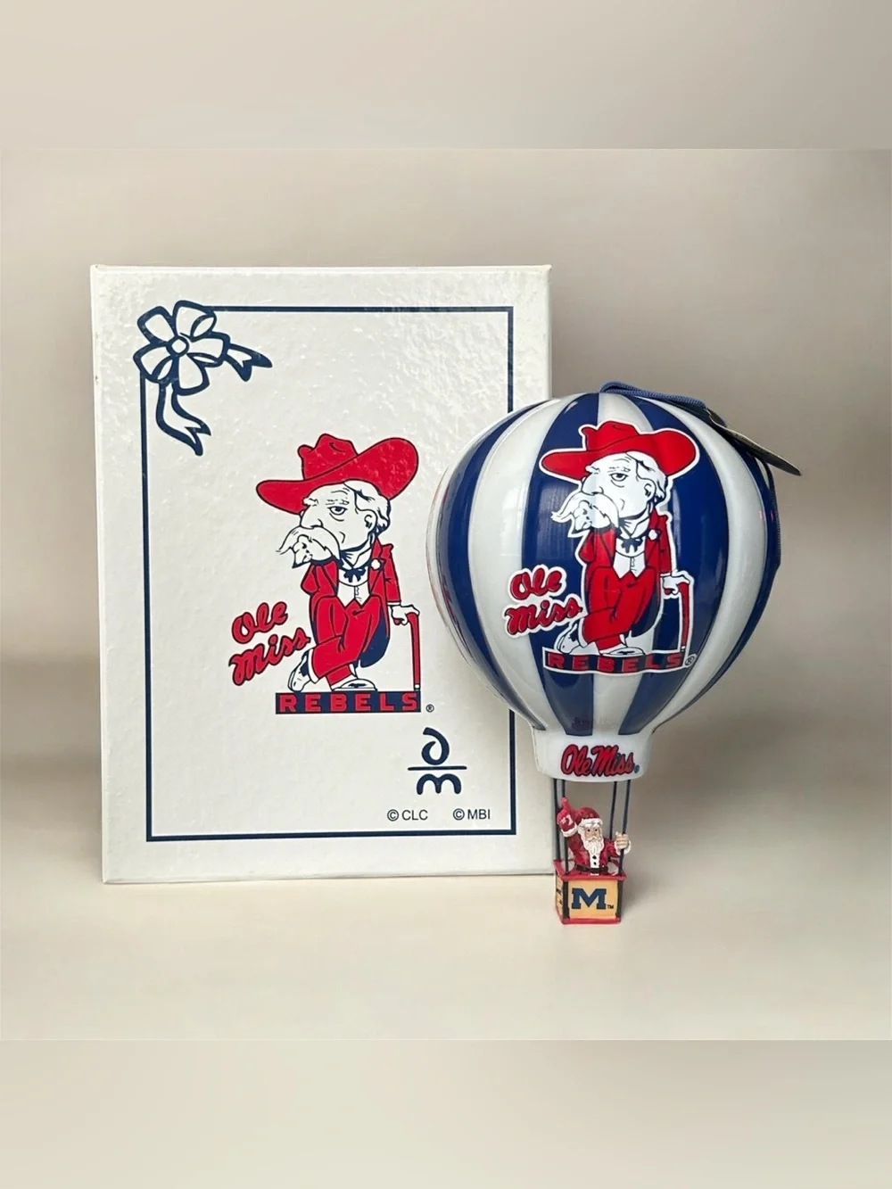 Danbury Mint 2004 Ole Miss Rebels Victory Balloon Ornament NIB